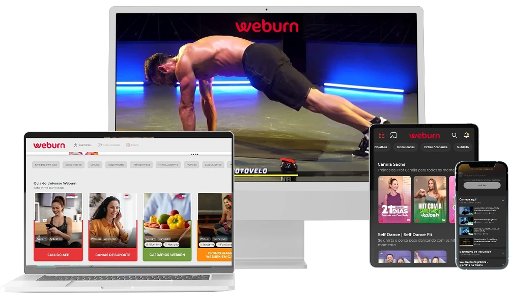 WeBurn em múltiplos dispositivos
